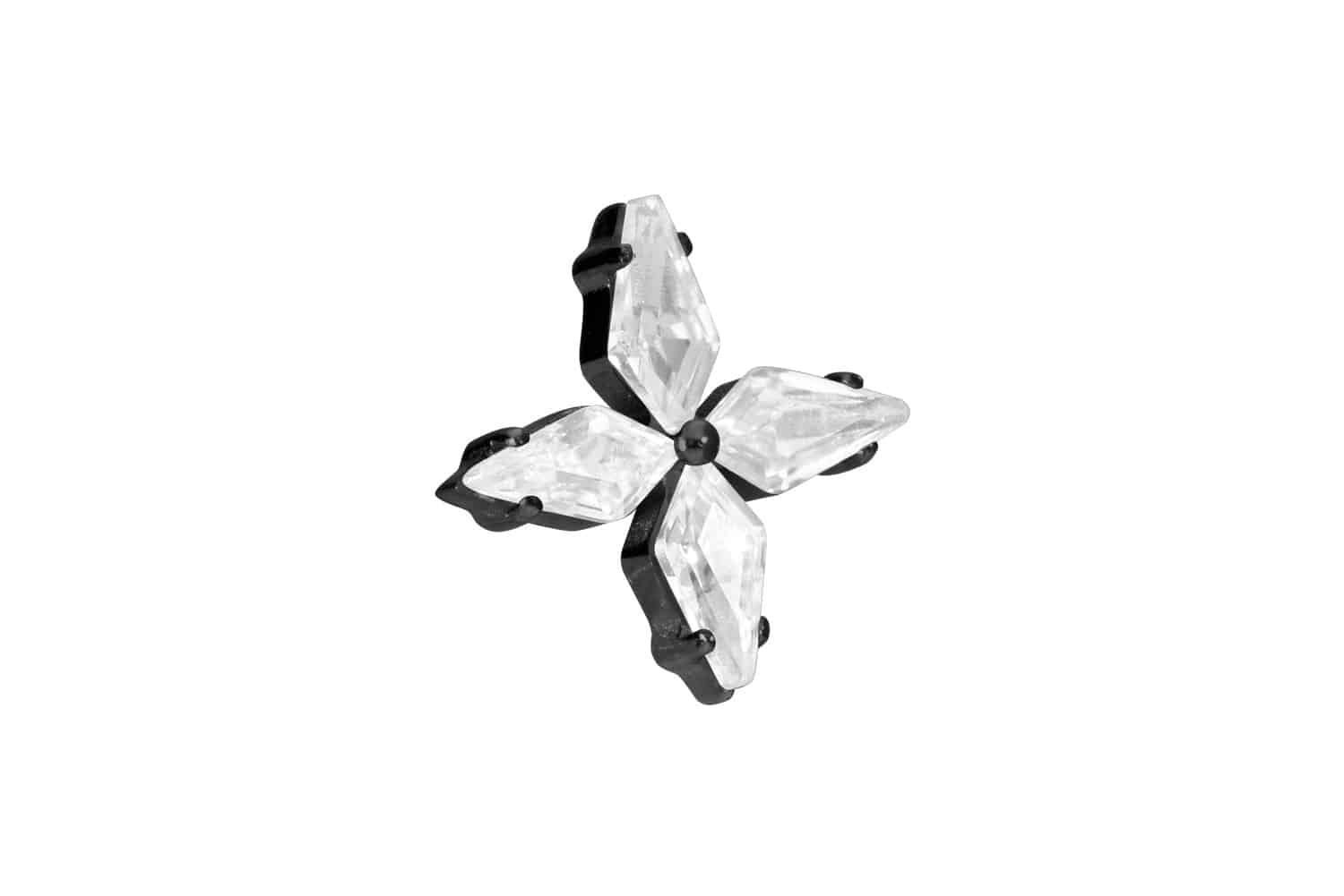 Titan Aufsatz mit Push Pin KRISTALLSTERN von Piercingline